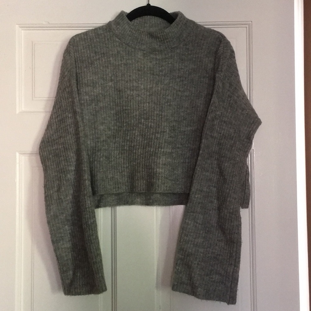 Cowl Neck Cropped Sweater